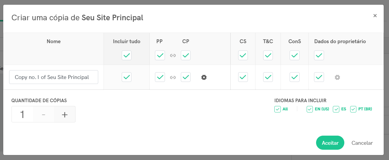 Duplique um site existente