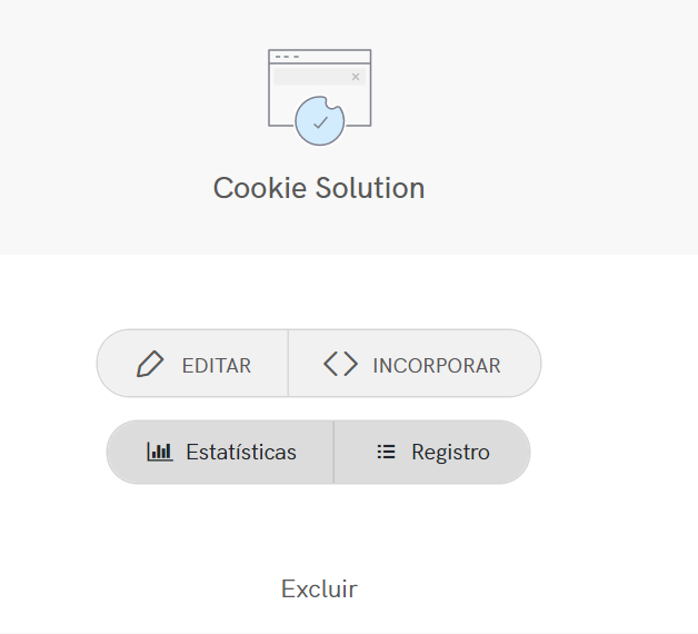 Botão da Consent Solution Dashboard