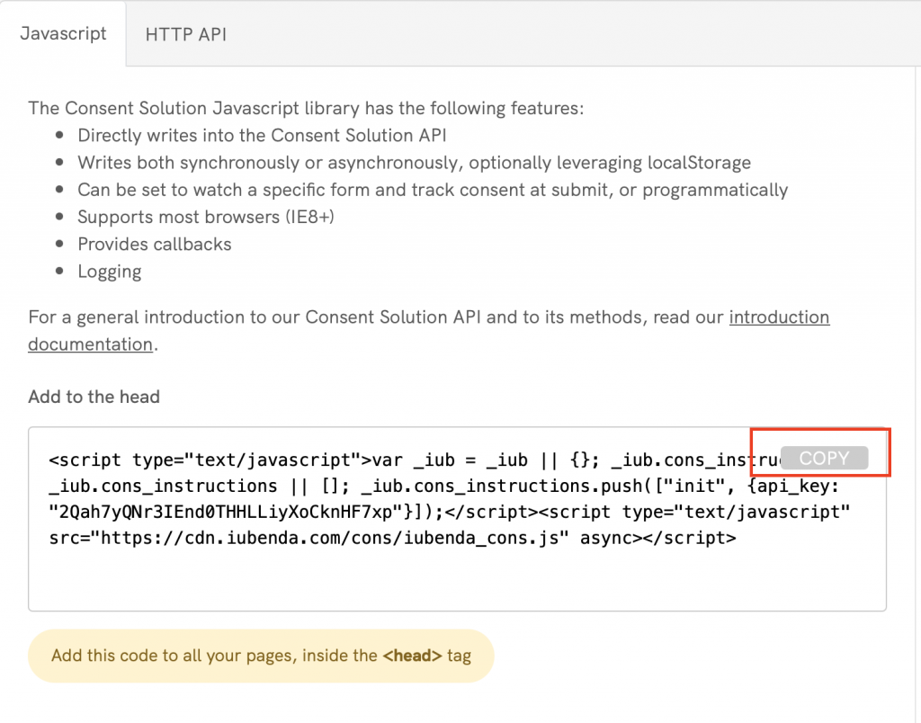 Consent Solution for Wix