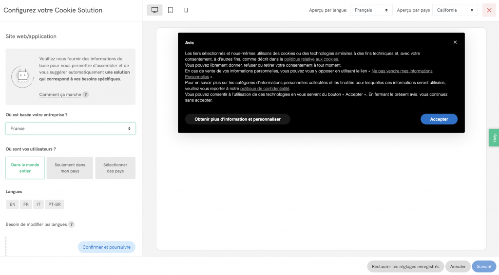 Comment configurer Privacy Controls and Cookie Solution (guide pour les ...
