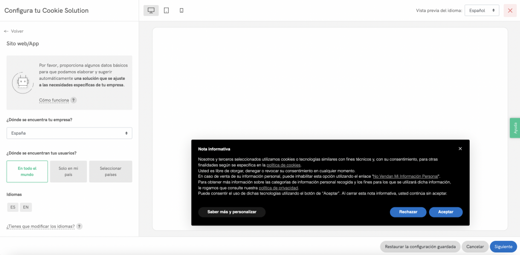 Cómo configurar Privacy Controls and Cookie Solution (guía básica ...