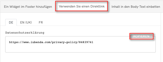 Wie man eine Datenschutzerklärung in Weebly einfügt