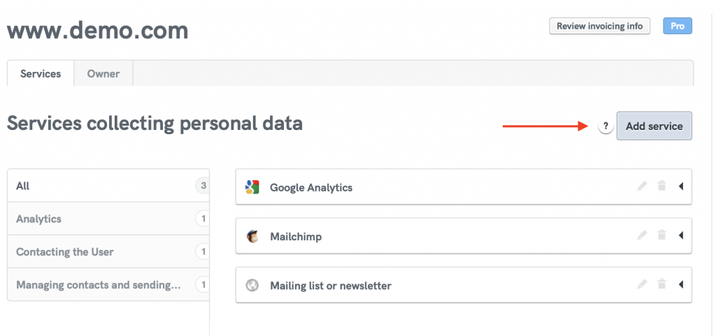 Privacy policy updates