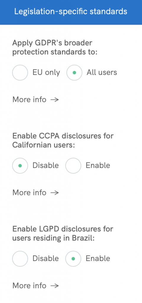 Privacy policy updates
