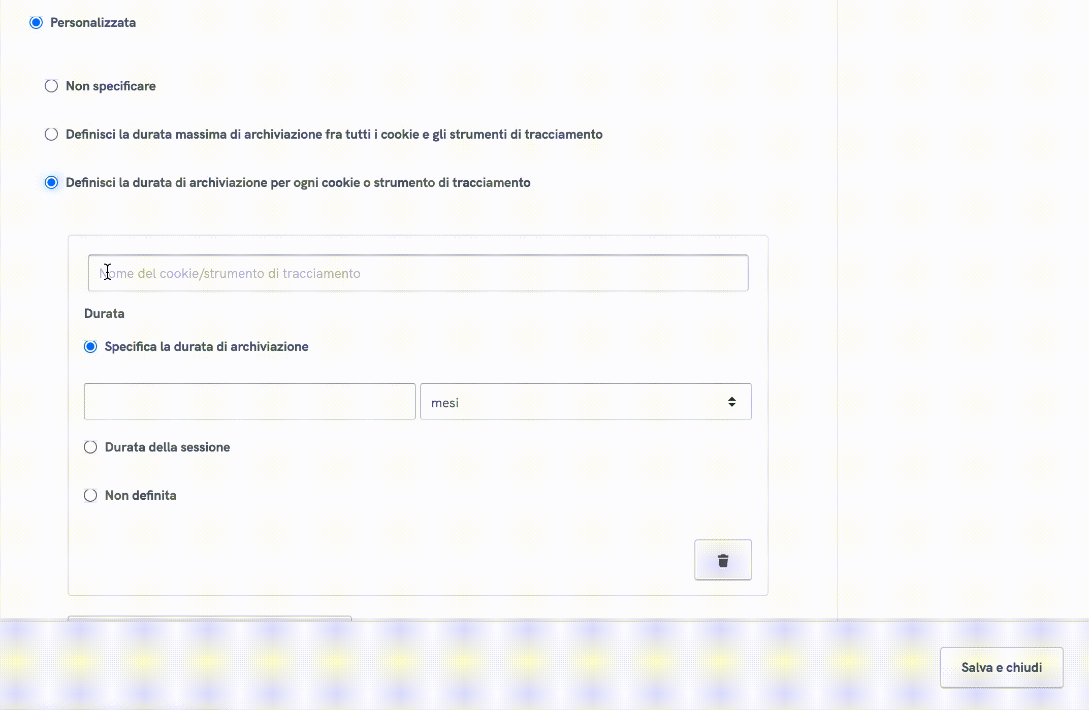 aggiungere durata cookie
