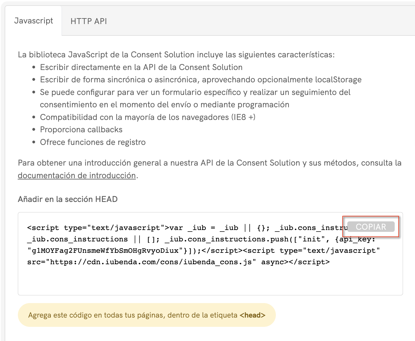Cómo agregar la Consent Database en Shopify