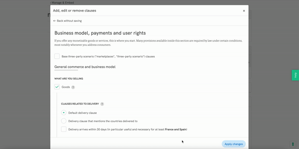 return policy iubenda