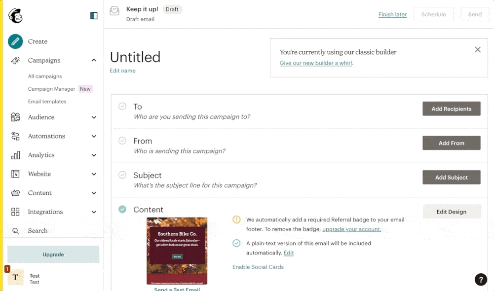 Checklist-mailchimp