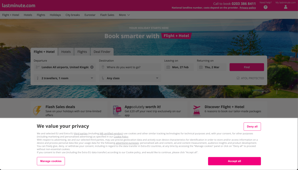 cookie banner example