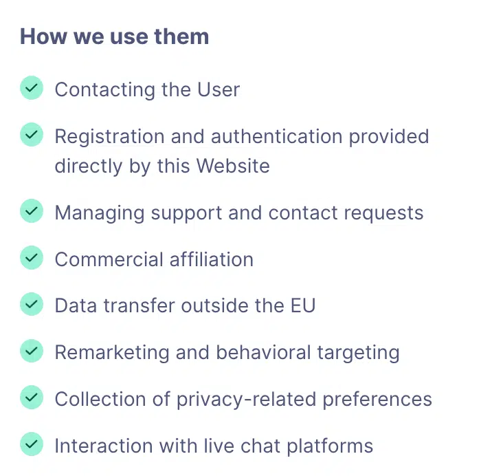 purpose of privacy policy