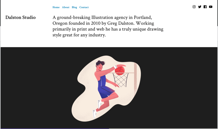 portfólio uma página