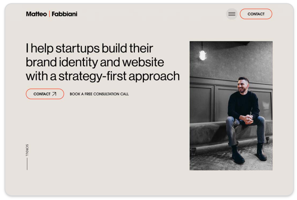 websites de portfólio mínimo