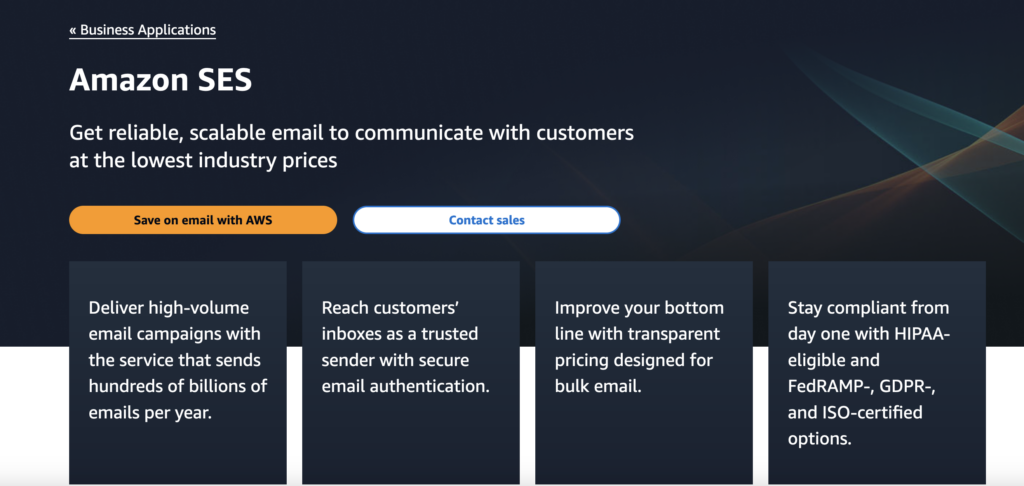 Amazon SES - best mass email service