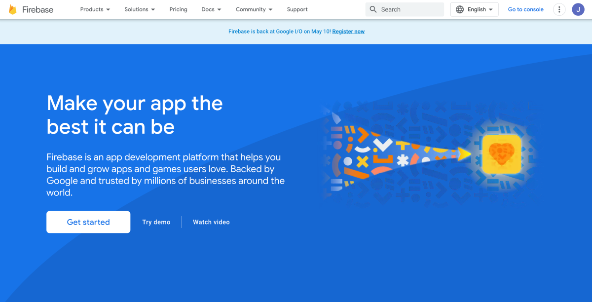 mobile app development tools android firebase