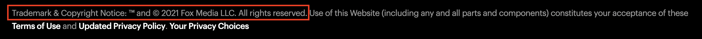 copyright example fox records