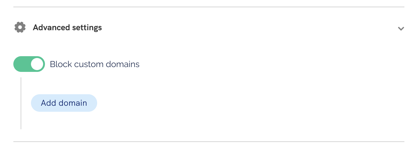 block custom domains
