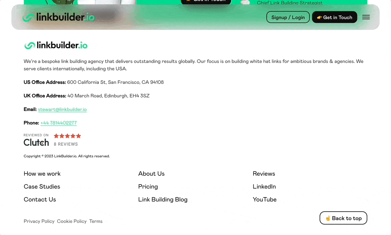 linkbuilder website terms of service