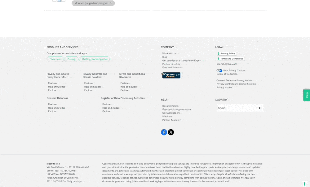 terms of service agreement
