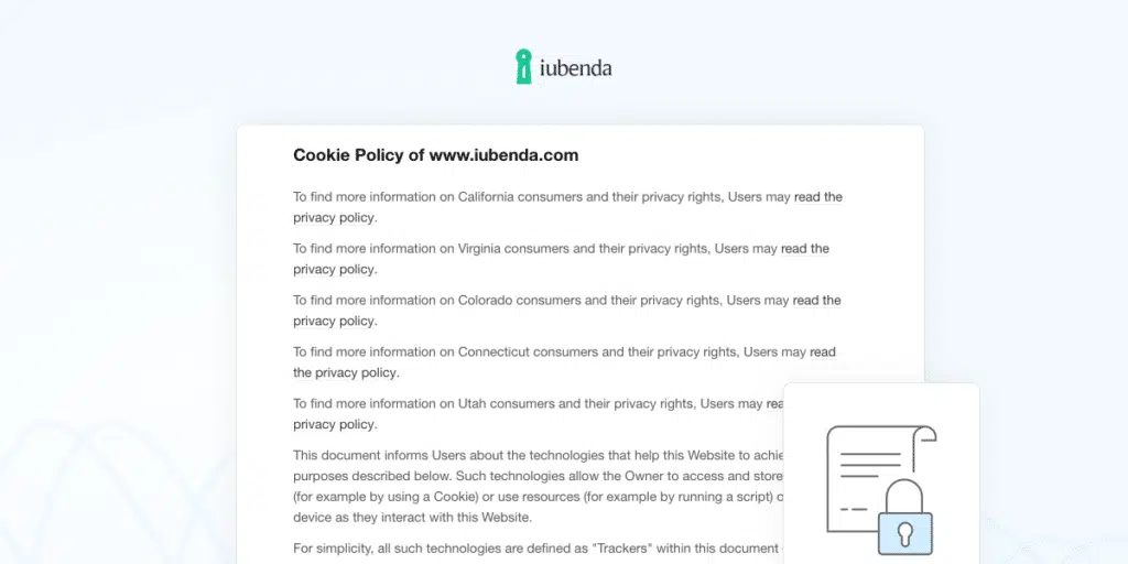 cookie policy