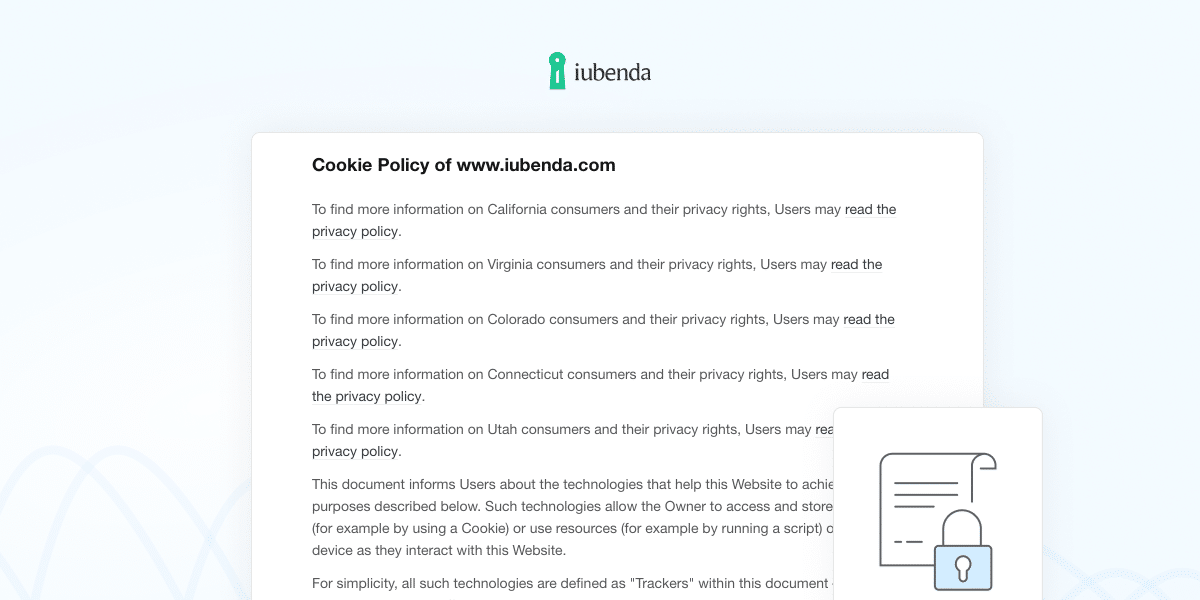 Cookie Policy - Everything you need to know | iubenda