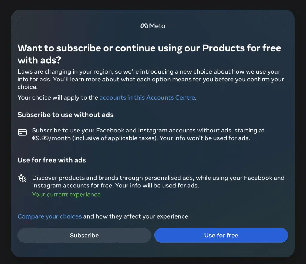 facebook subscription