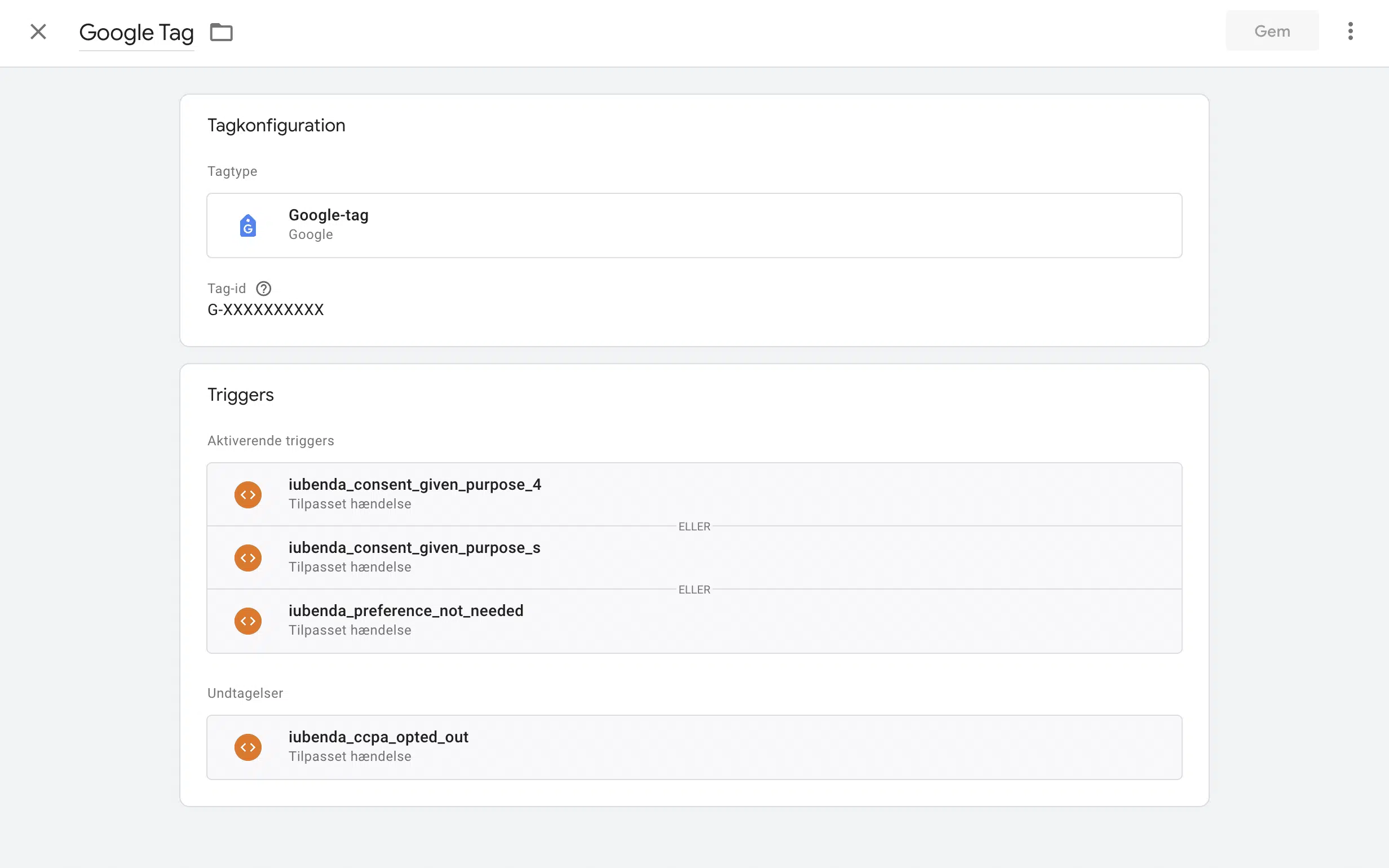 Google Tag Manager: Google Analytics – Tag til konfiguration af GA4