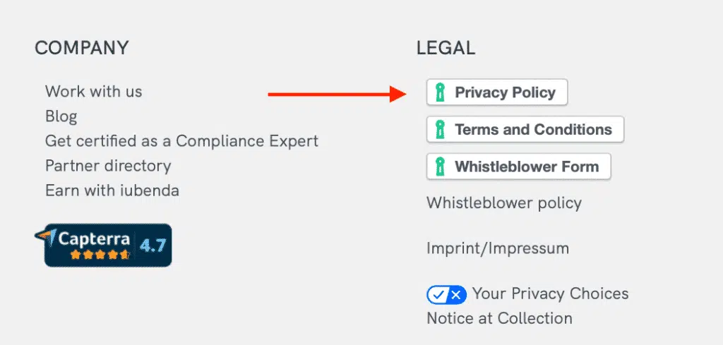 Privacy Policy URL