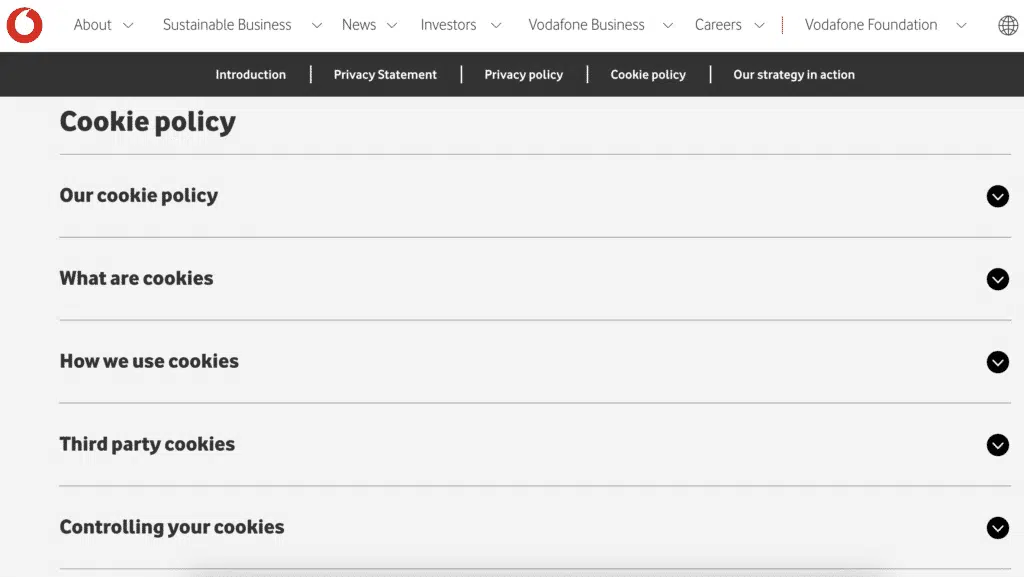cookies policy