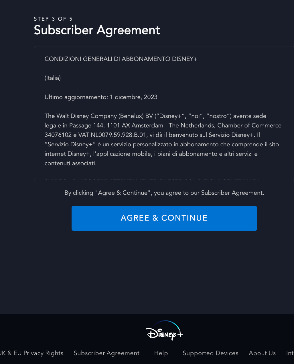 accept terms and conditions