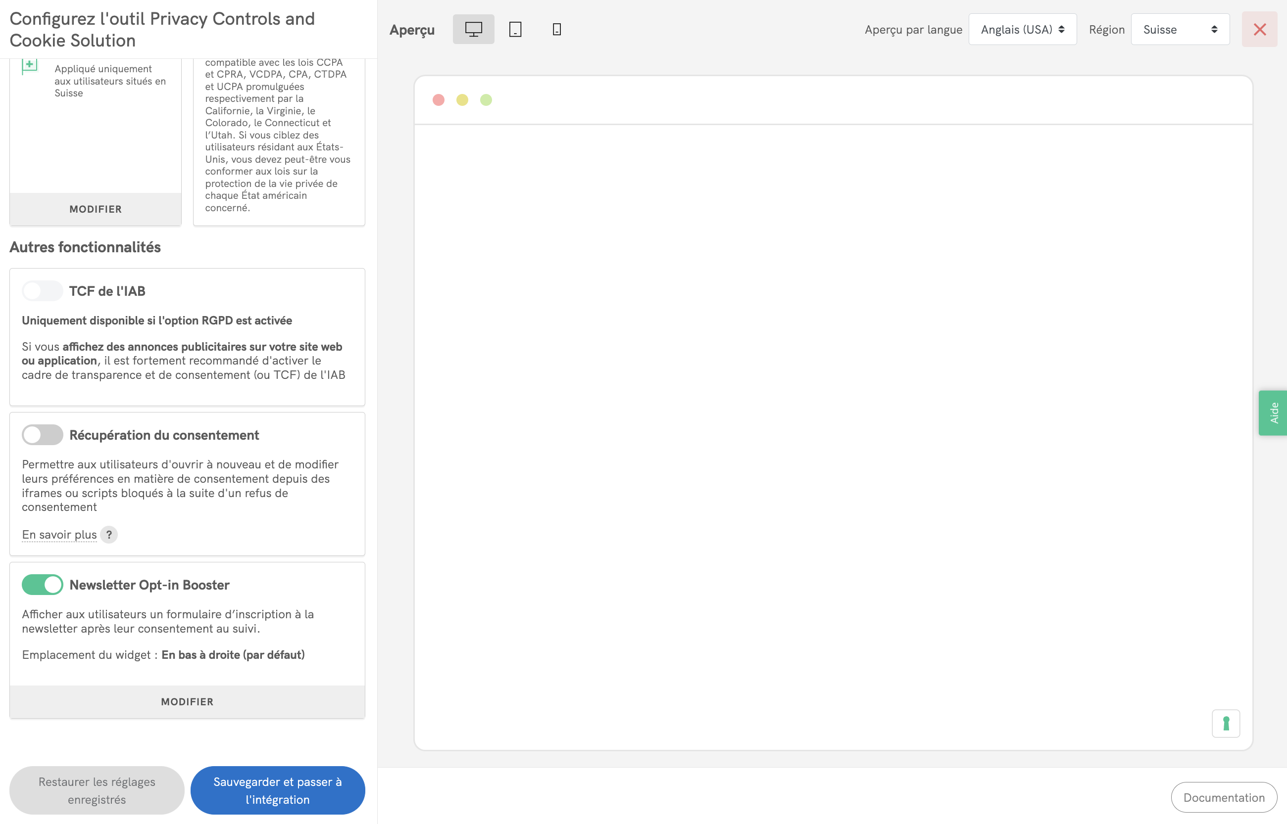 Avis vs politique de confidentialité