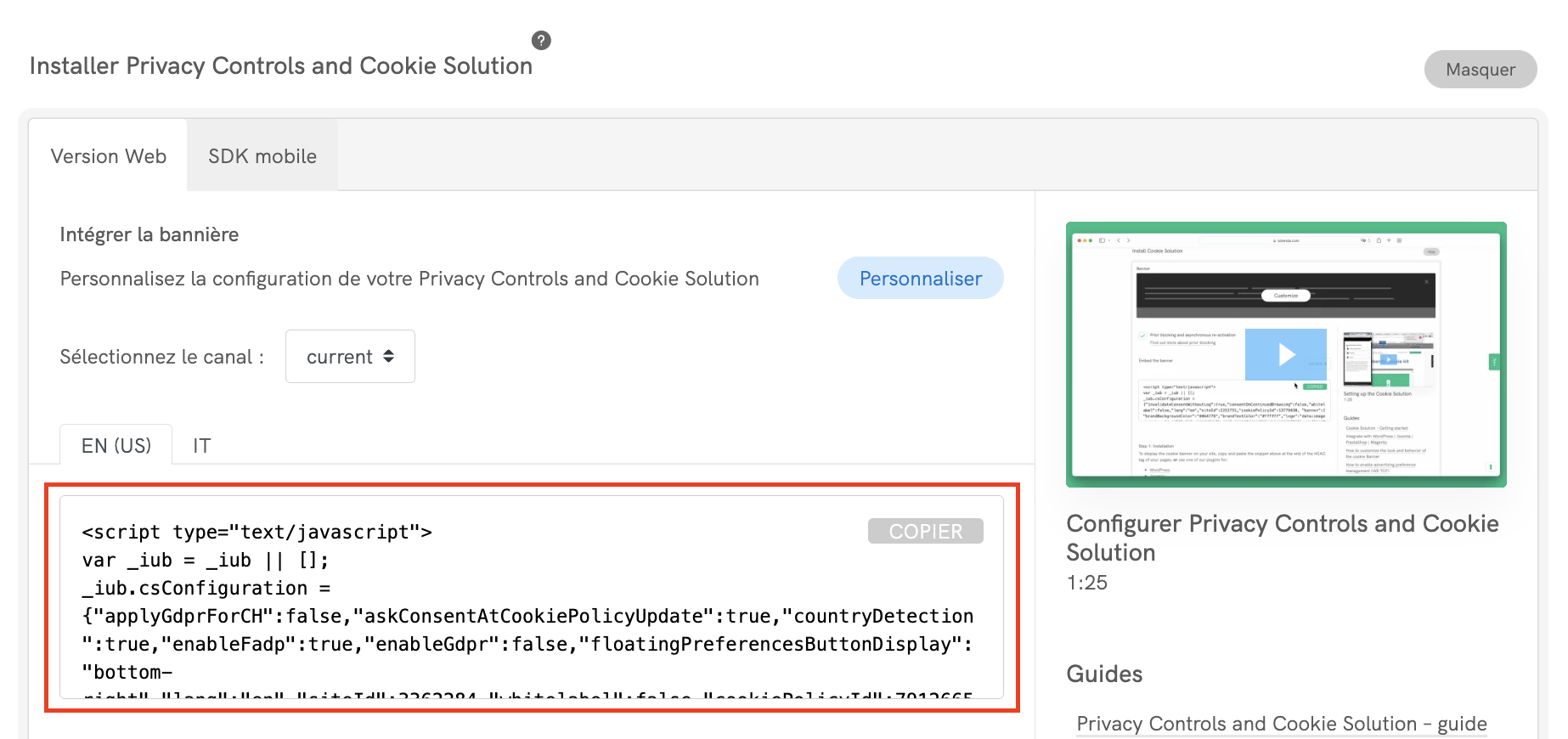 Avis vs politique de confidentialité
