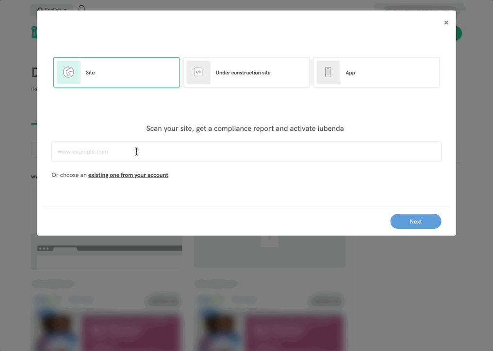 Choose a language for your privacy policy/terms and conditions