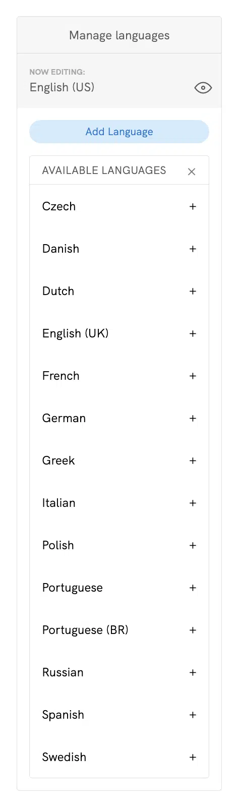Een taal toevoegen aan een eerder gegenereerd document