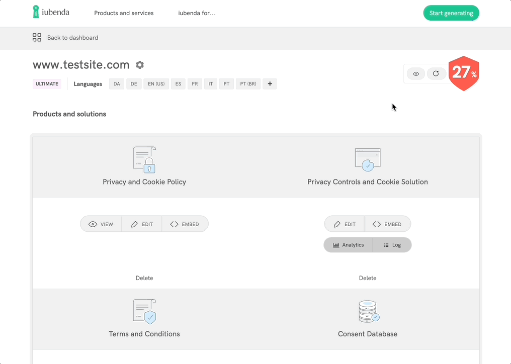 Remove a language from your documents