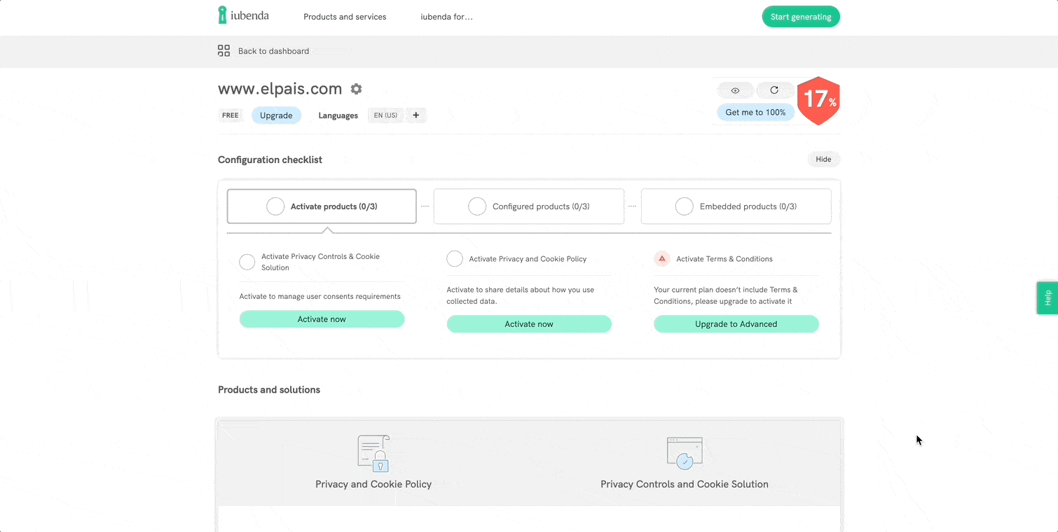 assisted configuration set up