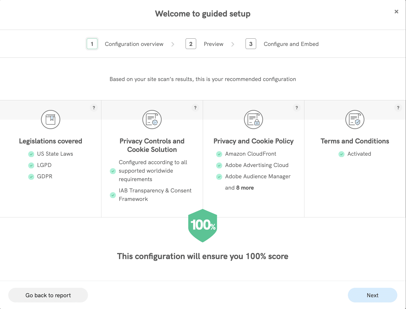 assisted configuration set up