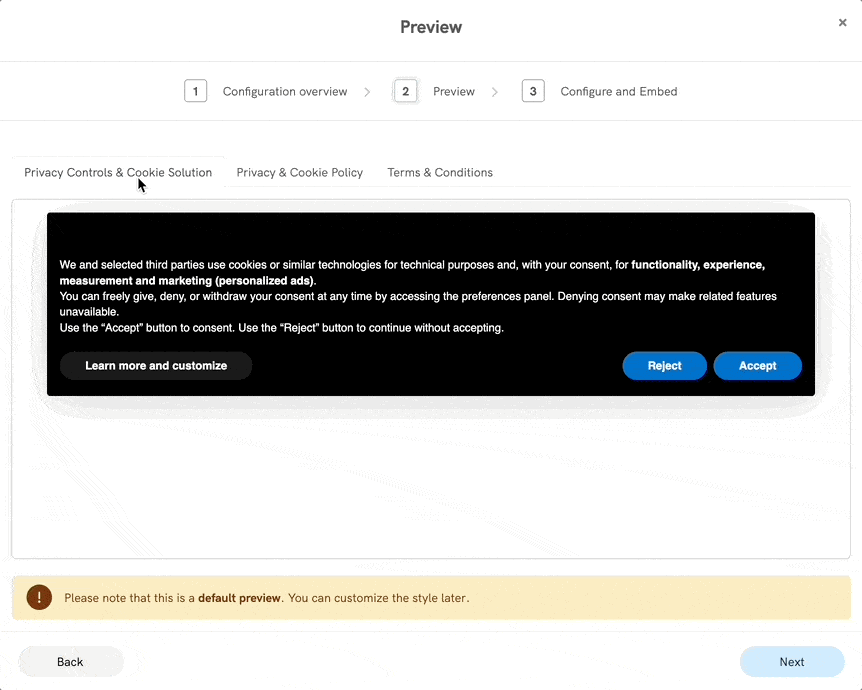 assisted configuration set up