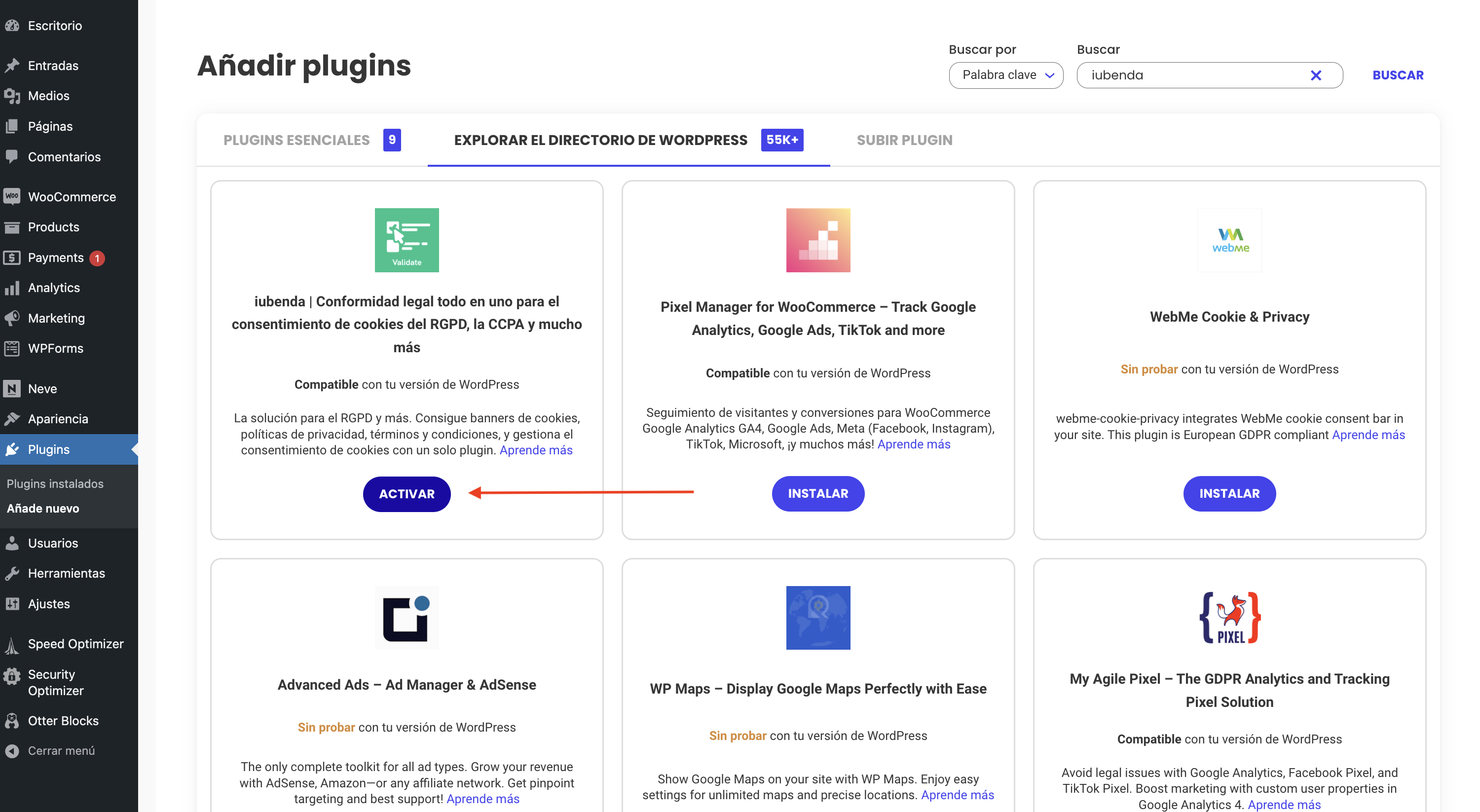 iubenda for siteground