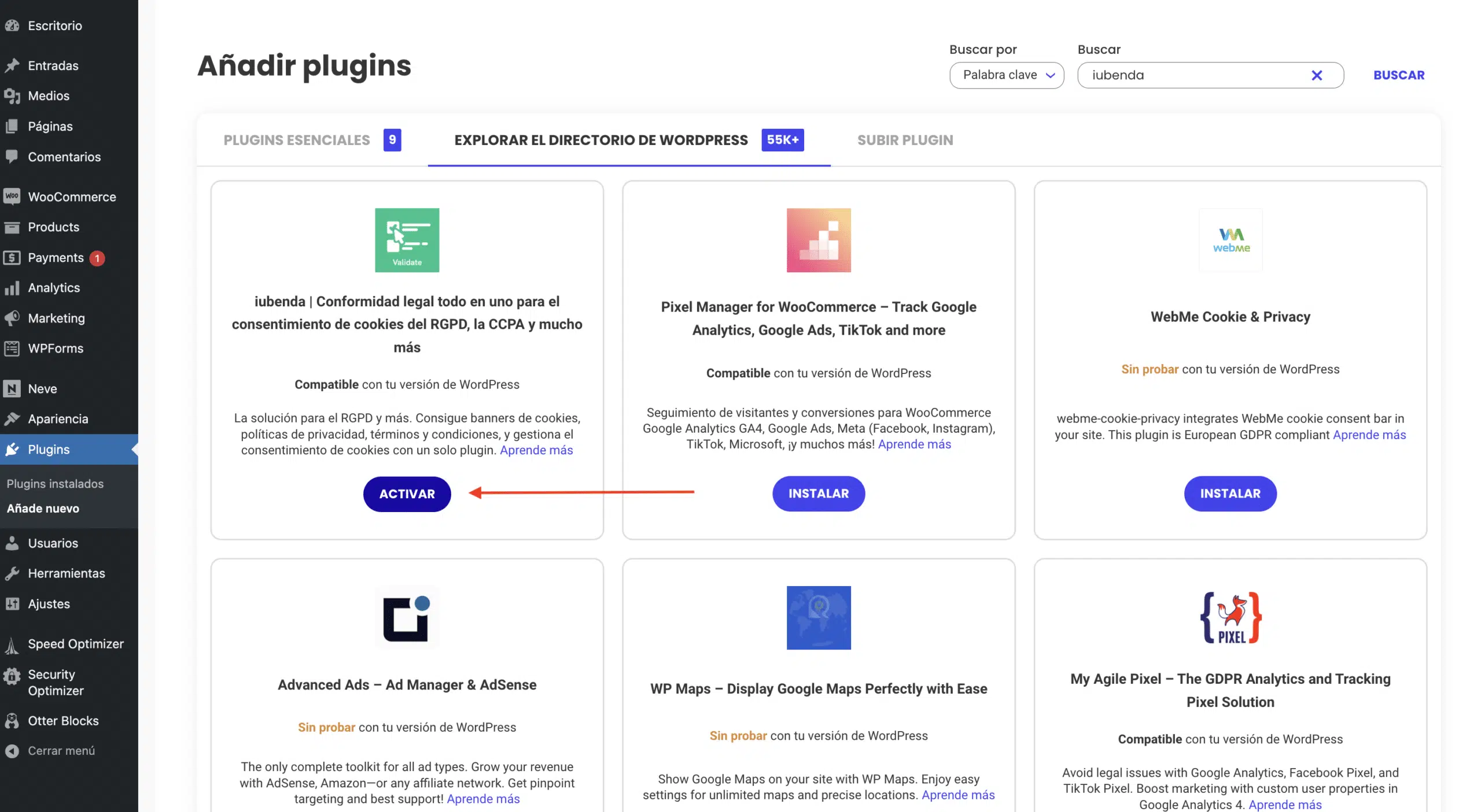 iubenda for siteground