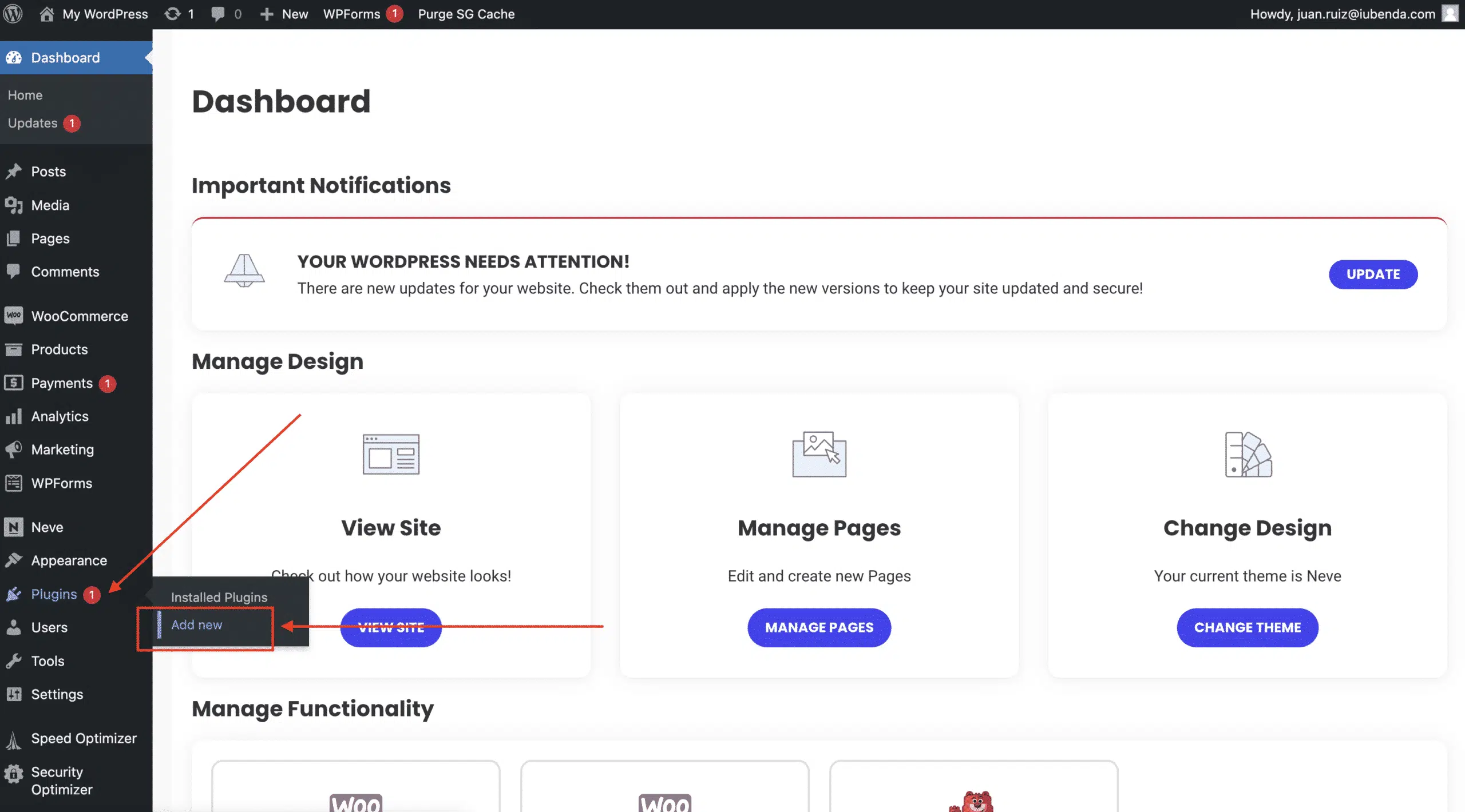 iubenda for siteground