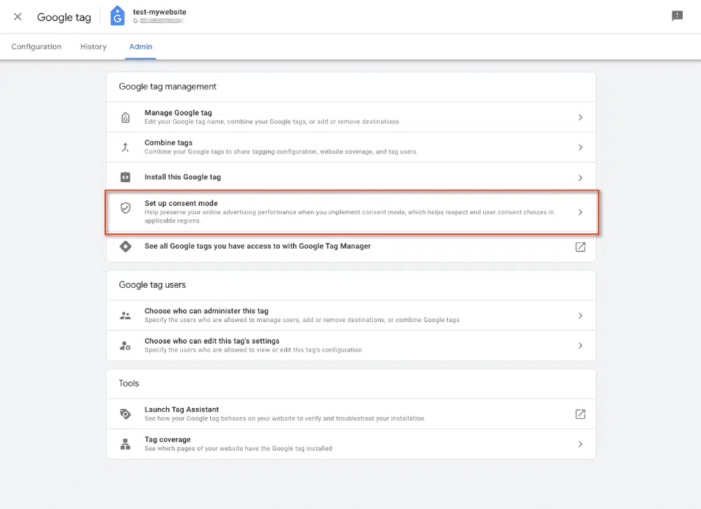 GTM google iubenda