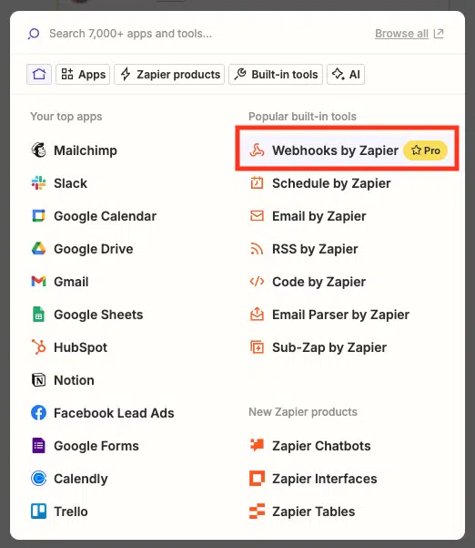 zapier webhooks