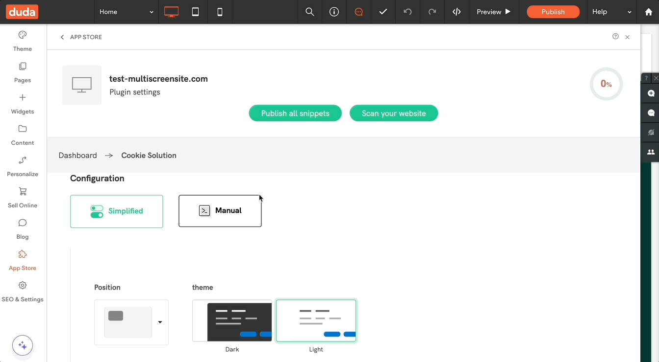 duda iubenda initial setup CS