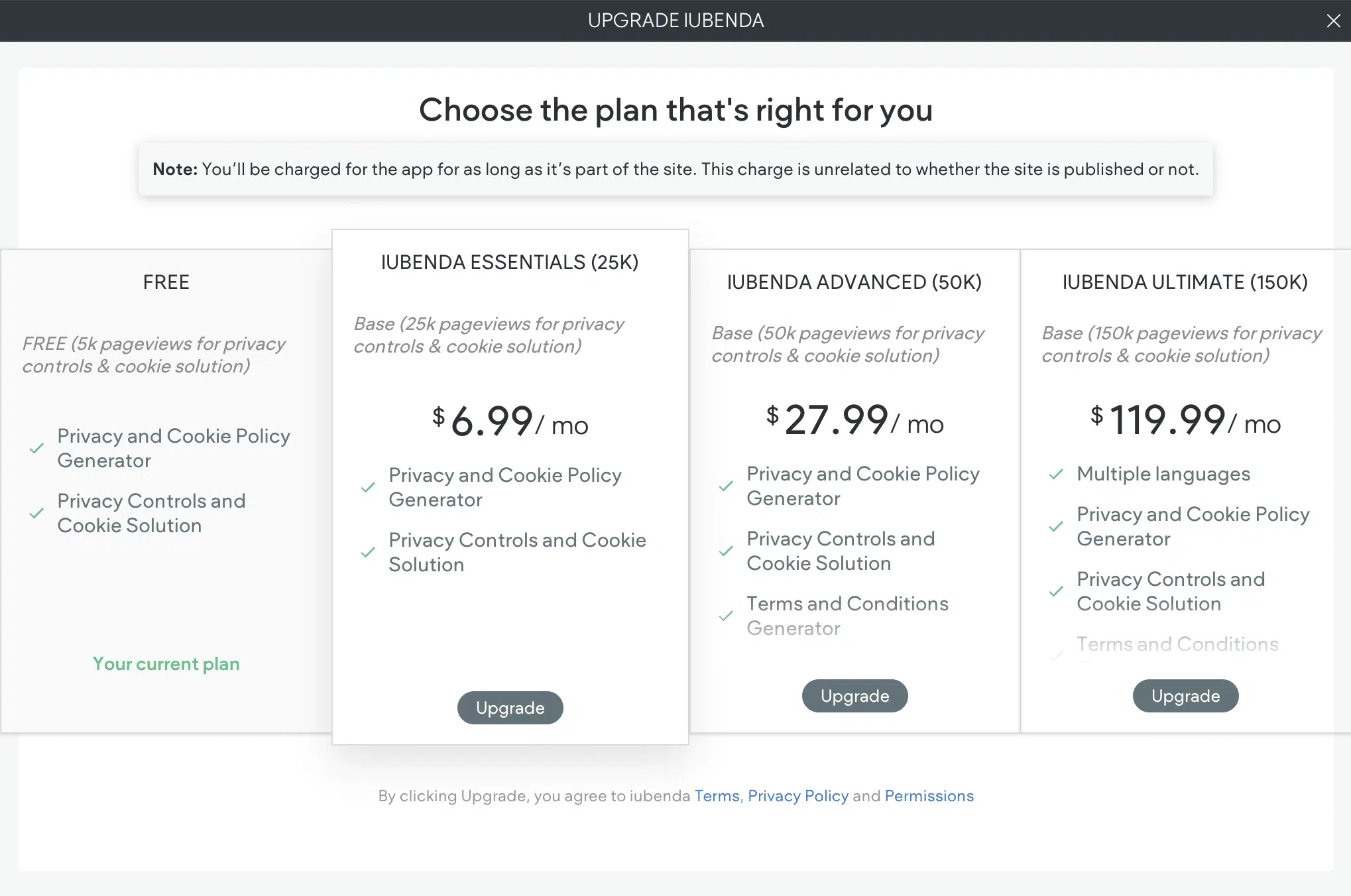 duda choose a plan