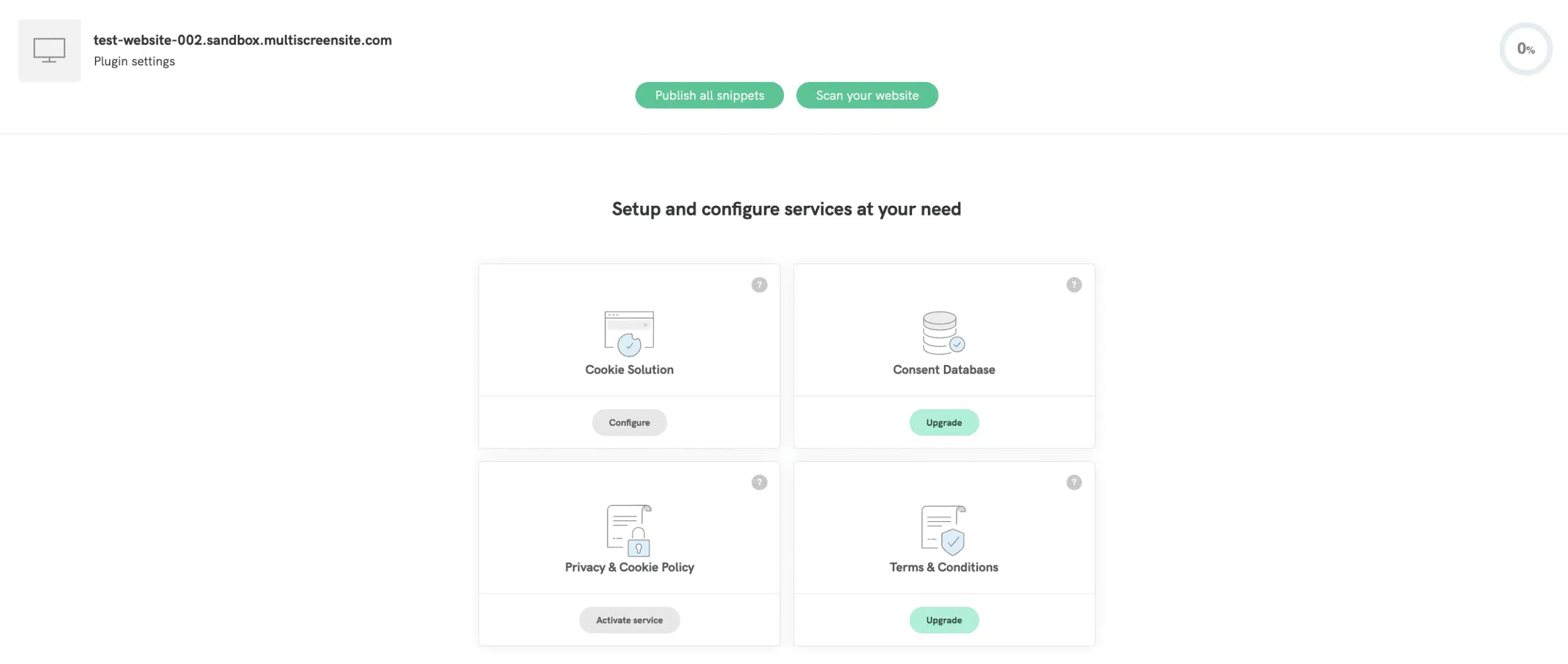 duda iubenda initial setup