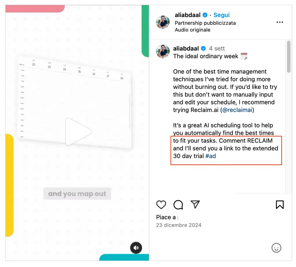 affiliate disclaimer social media