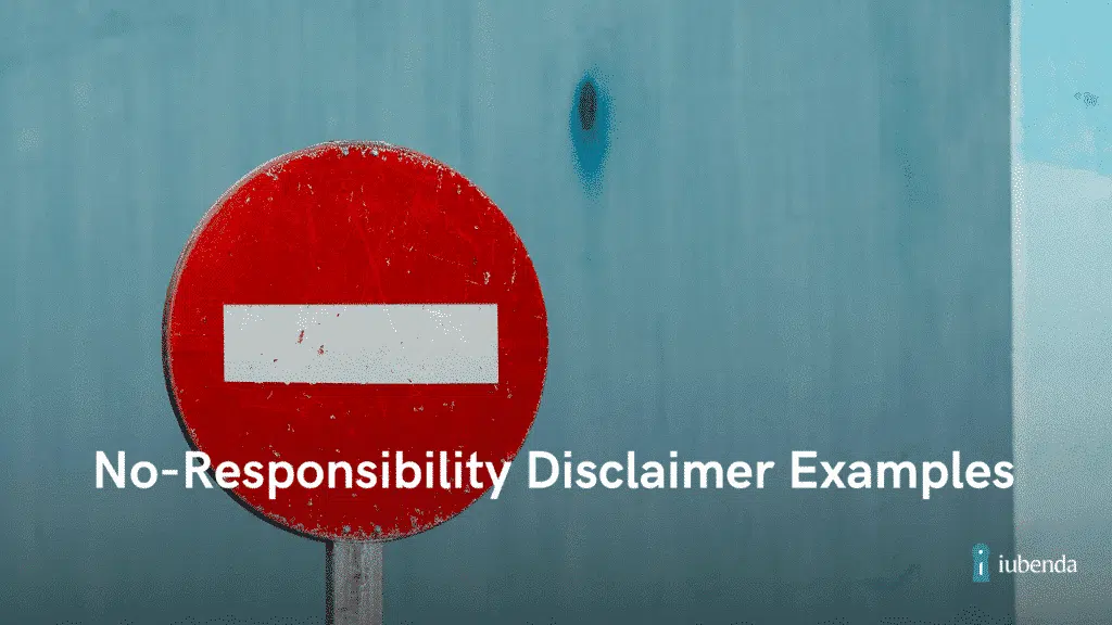 no responsibility disclaimer