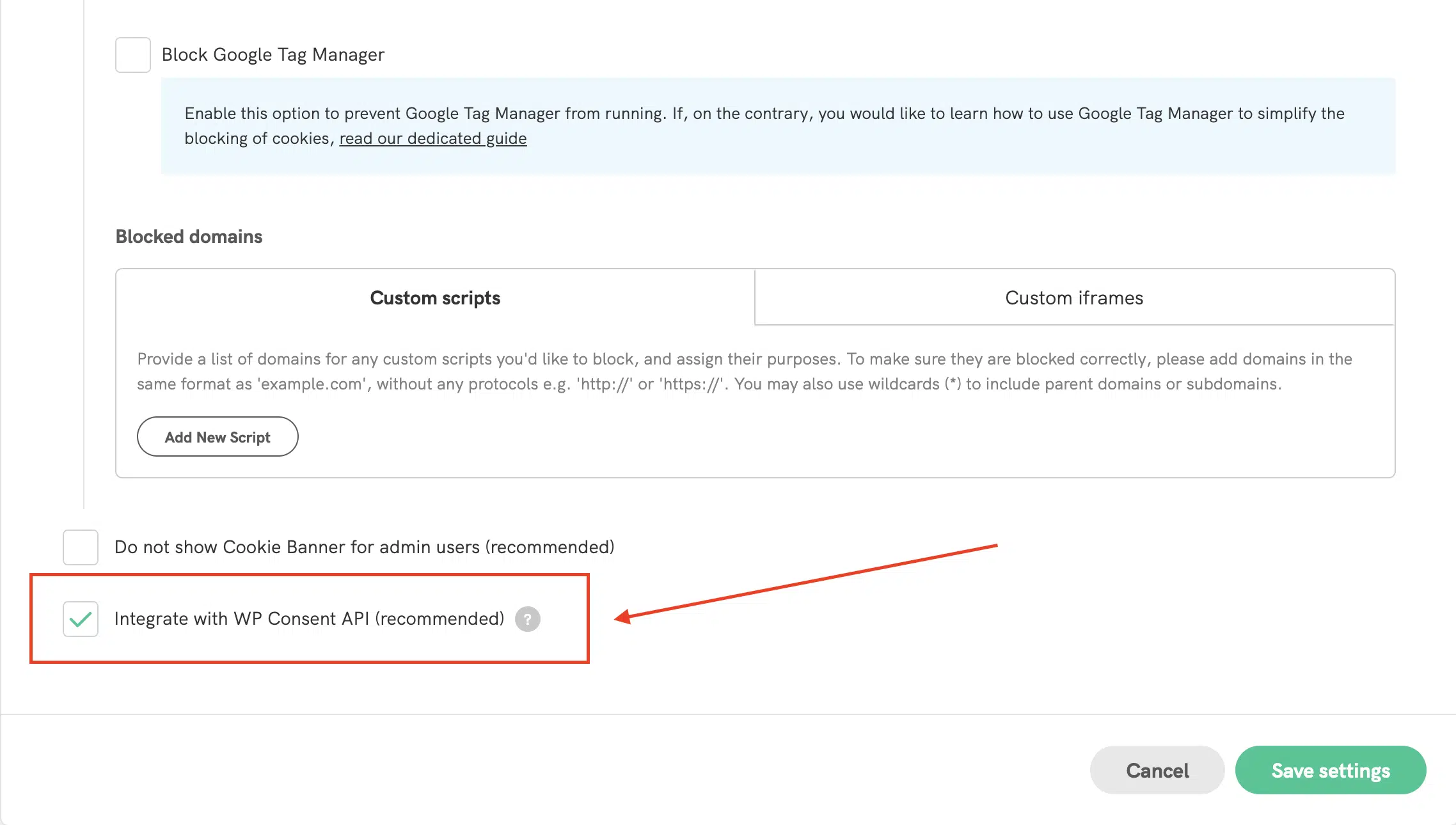 wp consent api
