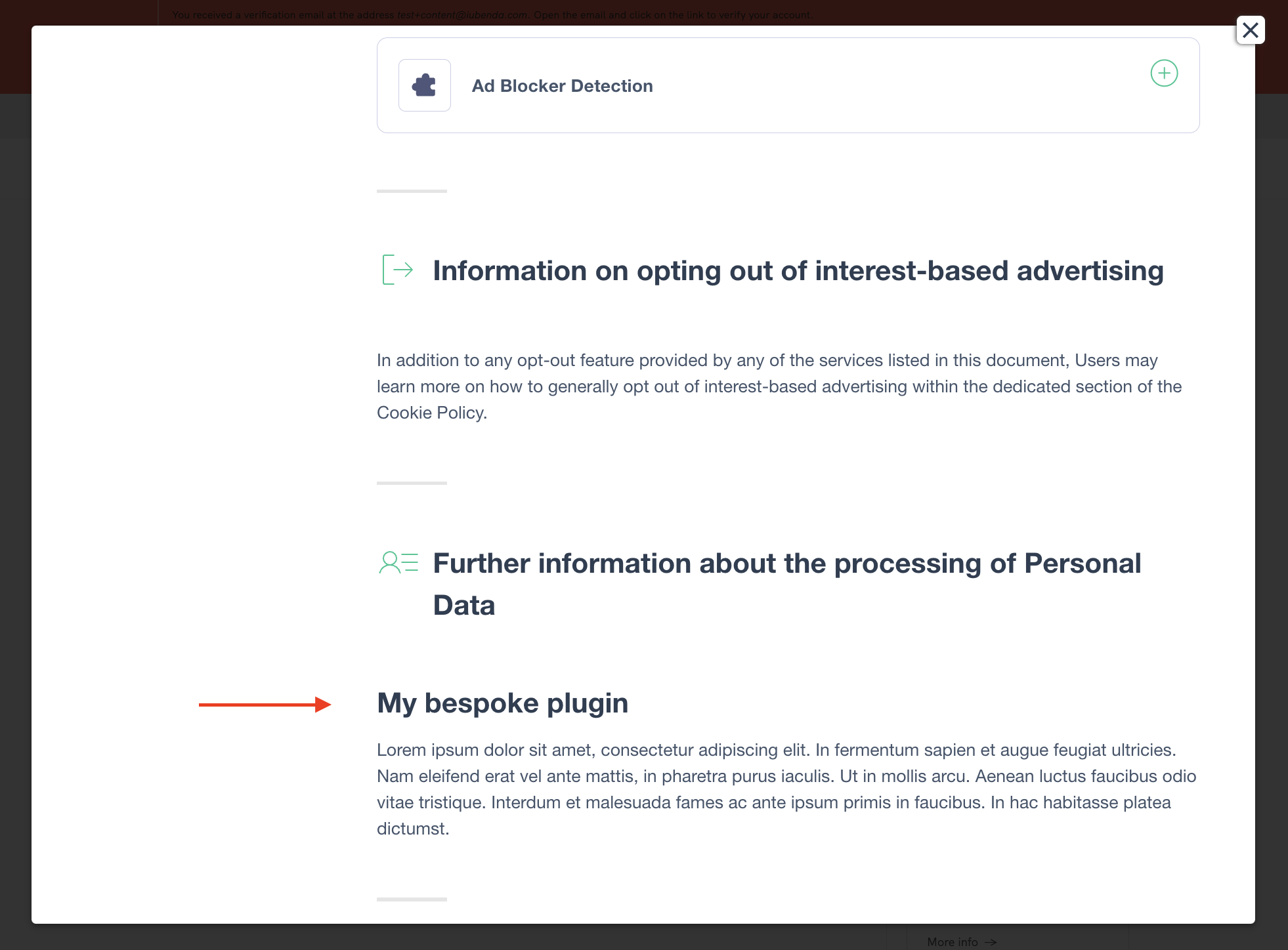Further information about Personal Data