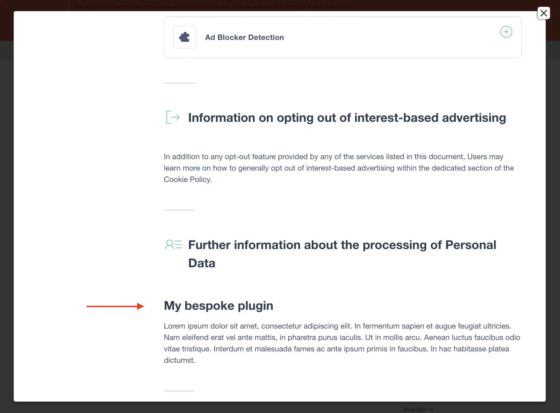 Further information about Personal Data